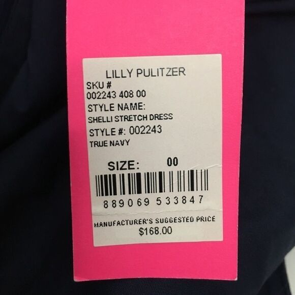NWT Lilly Pulitzer Shelli Stretch Dress True Navy - Picture 12 of 12